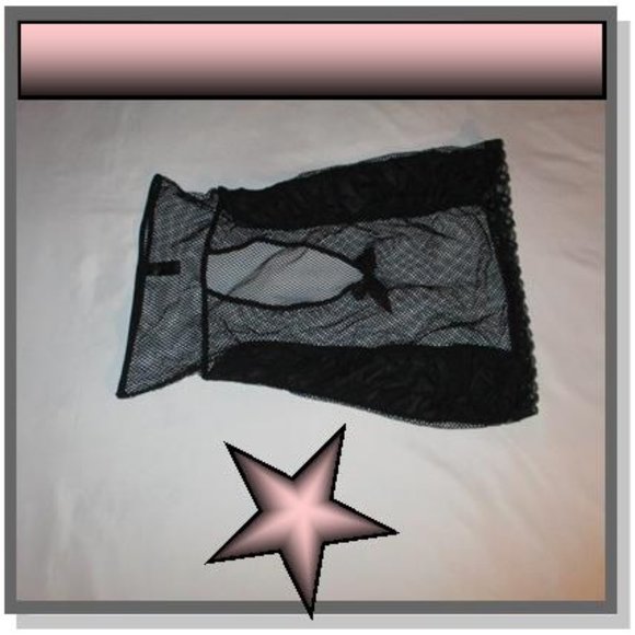 RENA RAFE BLACK NET CROCTHLESS BODY SUIT - Picture 5 of 12